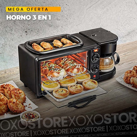 Horno Cafetera 3 En 1 SokanY desayuno